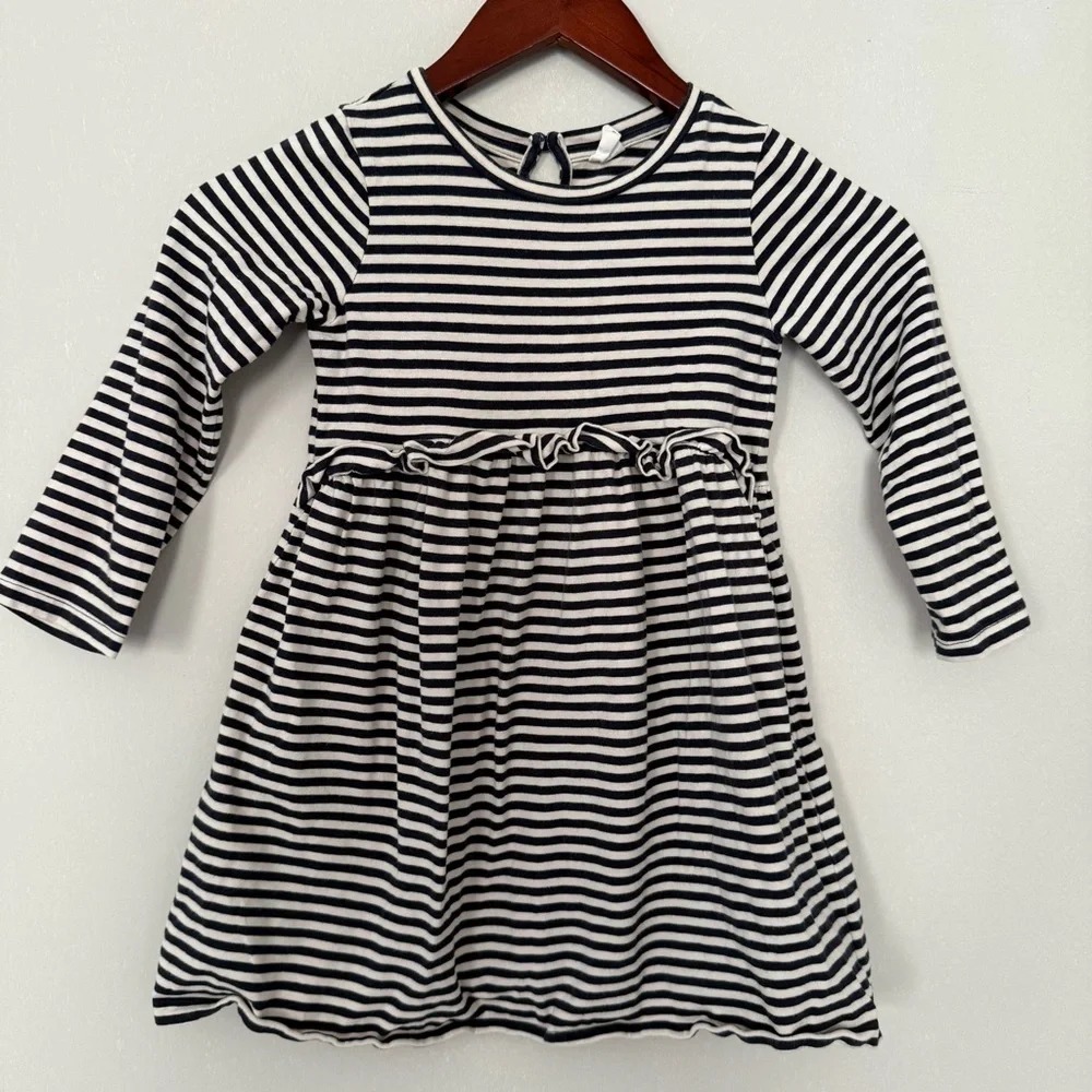 GAP Pink Blue polkadot striped Toddler Dress 2 piece Bundle size 5